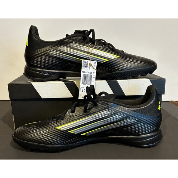Adidas F50 League TF Soccer Cleats JH7725 Black Lucid Lemon Mens Size 12 main image 5